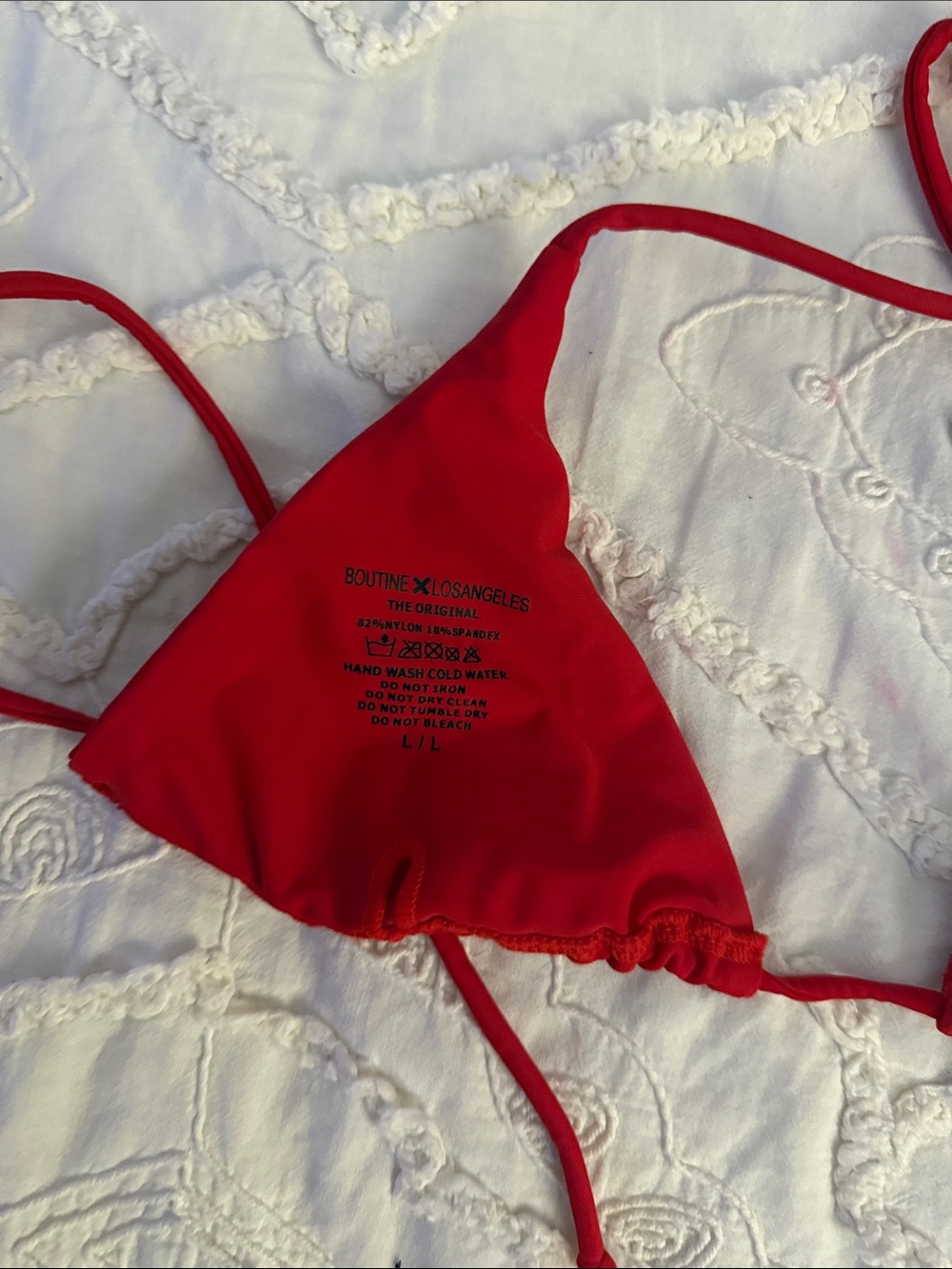 Boutine LA Red Triangle String Bikini Top - Picture 5 of 6